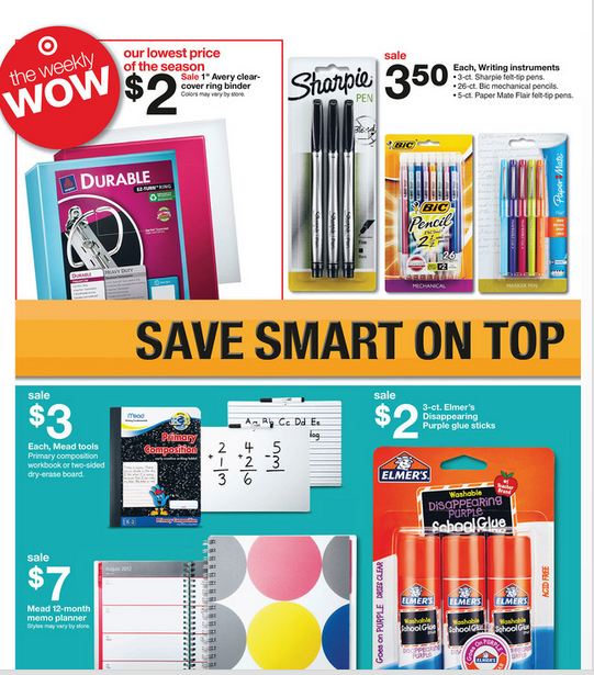 Target Back To School Deals Target Bargains & Target Coupon Match Ups