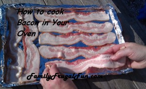 Baking Bacon in an oven pan image