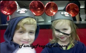 Kids in Disney on Ice Mickey ears