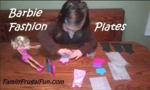 Coloring Fashion Plates Barbie