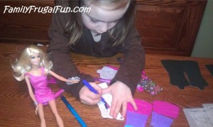 Coloring with Barbie Fashion Plates