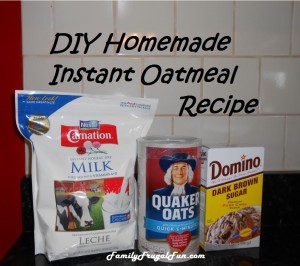 DIY Homemade Instant Oatmeal Recipe
