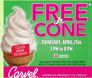 Carvel free jr cone day