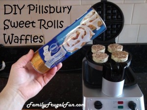 DIY Pillsbury Sweet Rolls Waffles