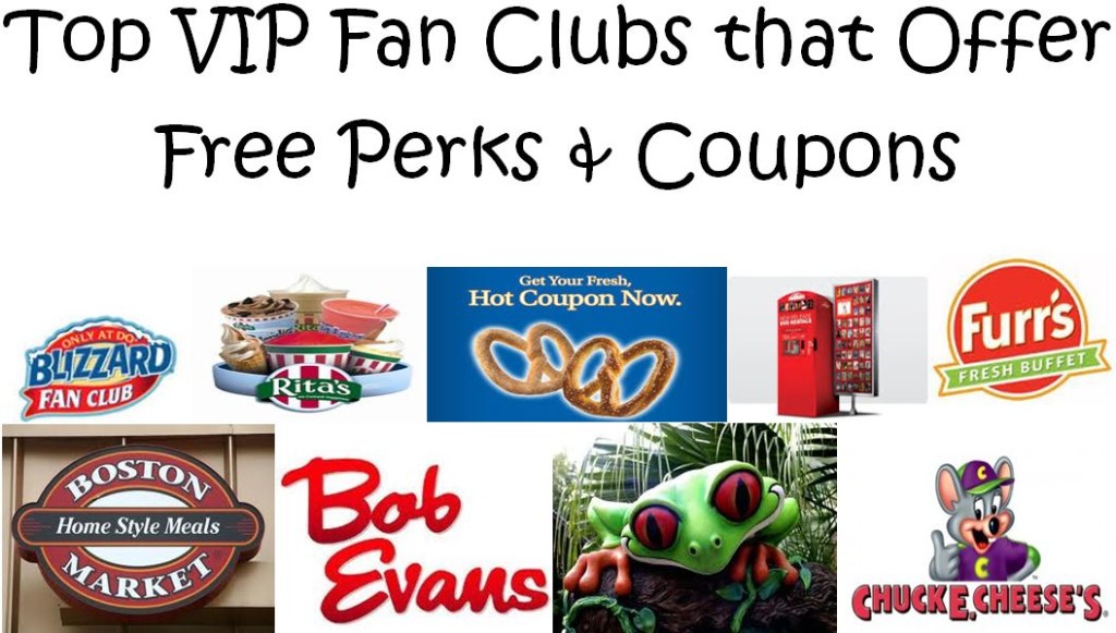 Fan Clubs that offer coupons and free perks