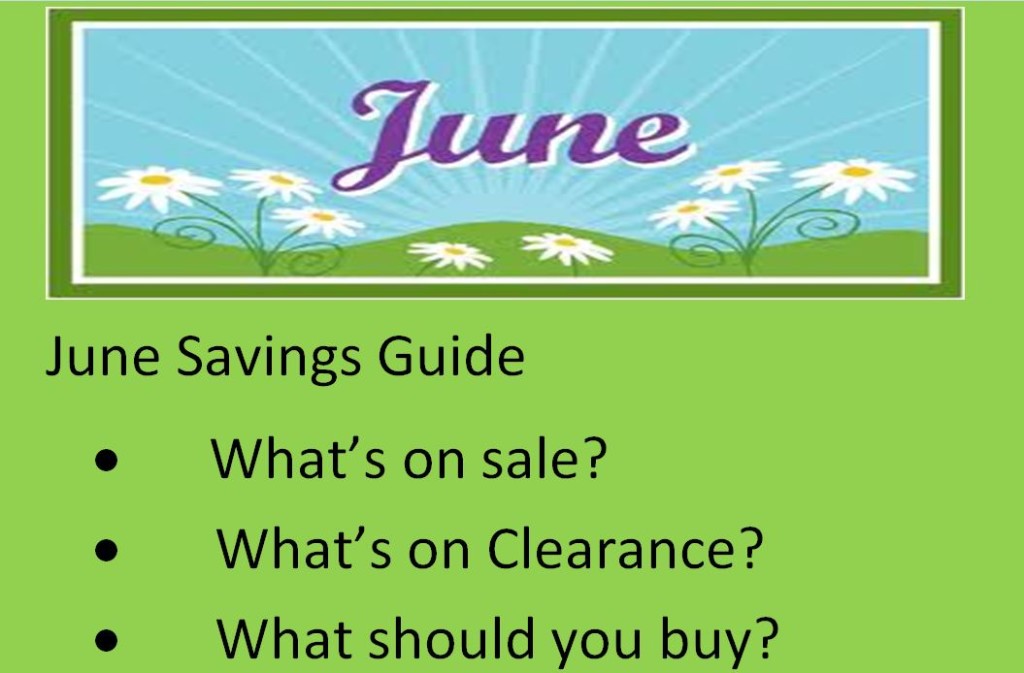 June Savings Guide Whats on Sale in June What's on Clearance in June Grocery store cycle