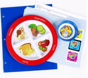 Portion plates for kids with a lesson plan on healthy eating