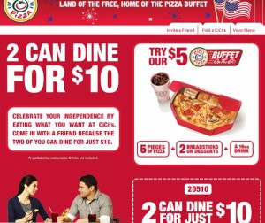CiCi's Pizza Printable coupons 2013