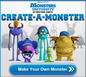 Create your own Monster from Monsters UNiversity