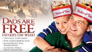 Medieval Times Father's Day coupon promotion