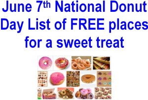 National Donut Day List of FREE Places to get a donut on June 7th