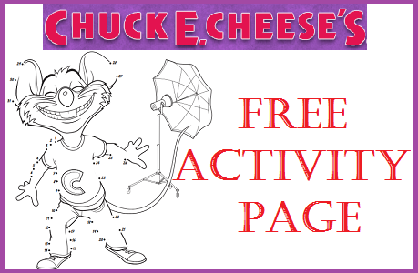 FREE Chuck E Cheese's Activity Page