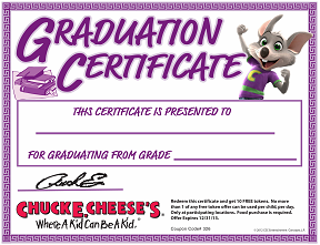 Chuck E Cheese's Graduation