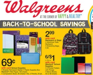 Walgreens back to school July 21st 2013