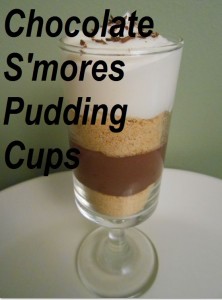 Chocolate S'mores pudding cups