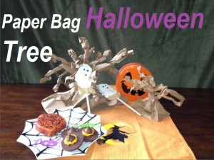 Halloween Props Homemade Paper Bag Halloween Tree