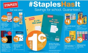 Staples Back to SChool  August 4th 2013