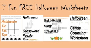 fun FREE Halloween Worksheets