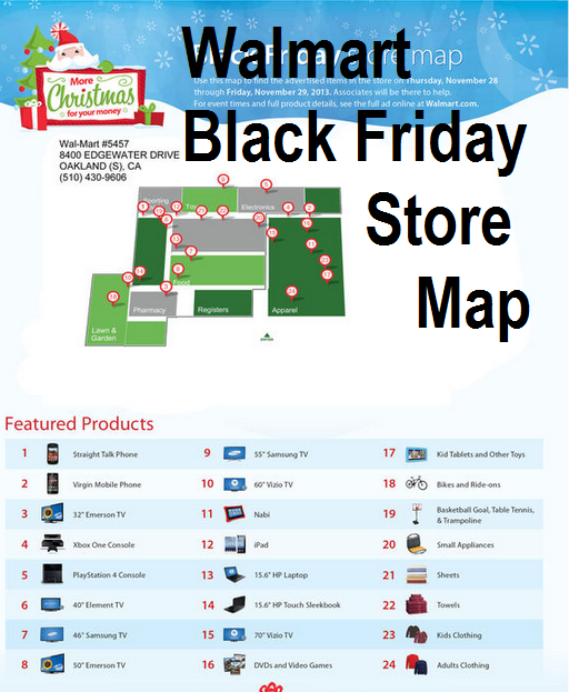 Walmart Black Friday Store Map Family Finds Fun