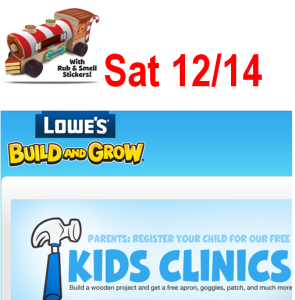 Lowes Build and Grow Christmas Clinic for Kids