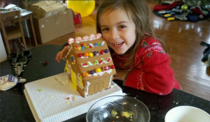Making memories with a Gingerbread House Kit