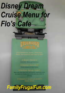 Disney Dream Cruise Menu Flo's Cafe