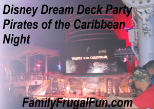 Disney Dream Ship Pirate's of the Caribbean Deck Party