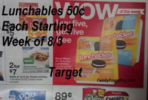 Target Lunchables  August 3rd sale circular