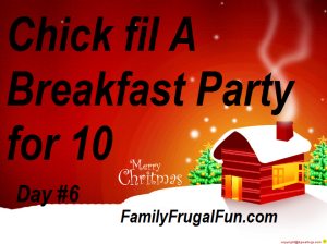 Chick fil A 12 Days of Christmas giveaway Family Frugal fun