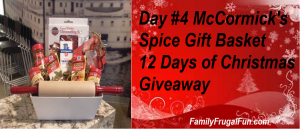 Day #4 12 Days of Christmas Family Frugal Fun McCormick Spices