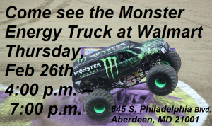 MOnster Energy MOnster Truck in Baltimore at the Walmart