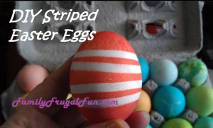 DIY Striped dyed Easter Egg