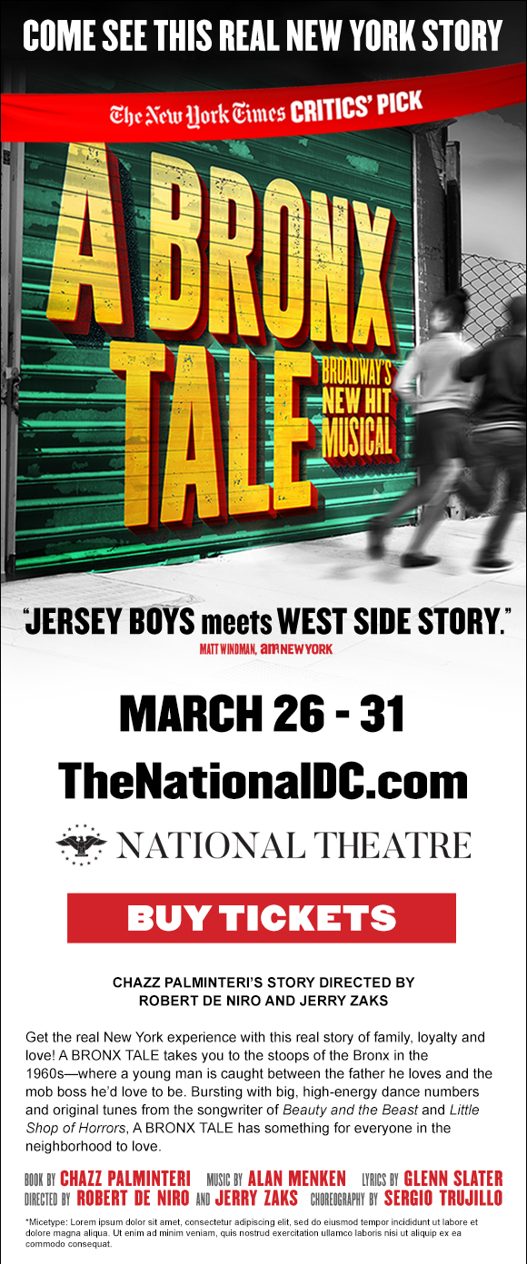 A Bronx Tale playing at the National Theatre
